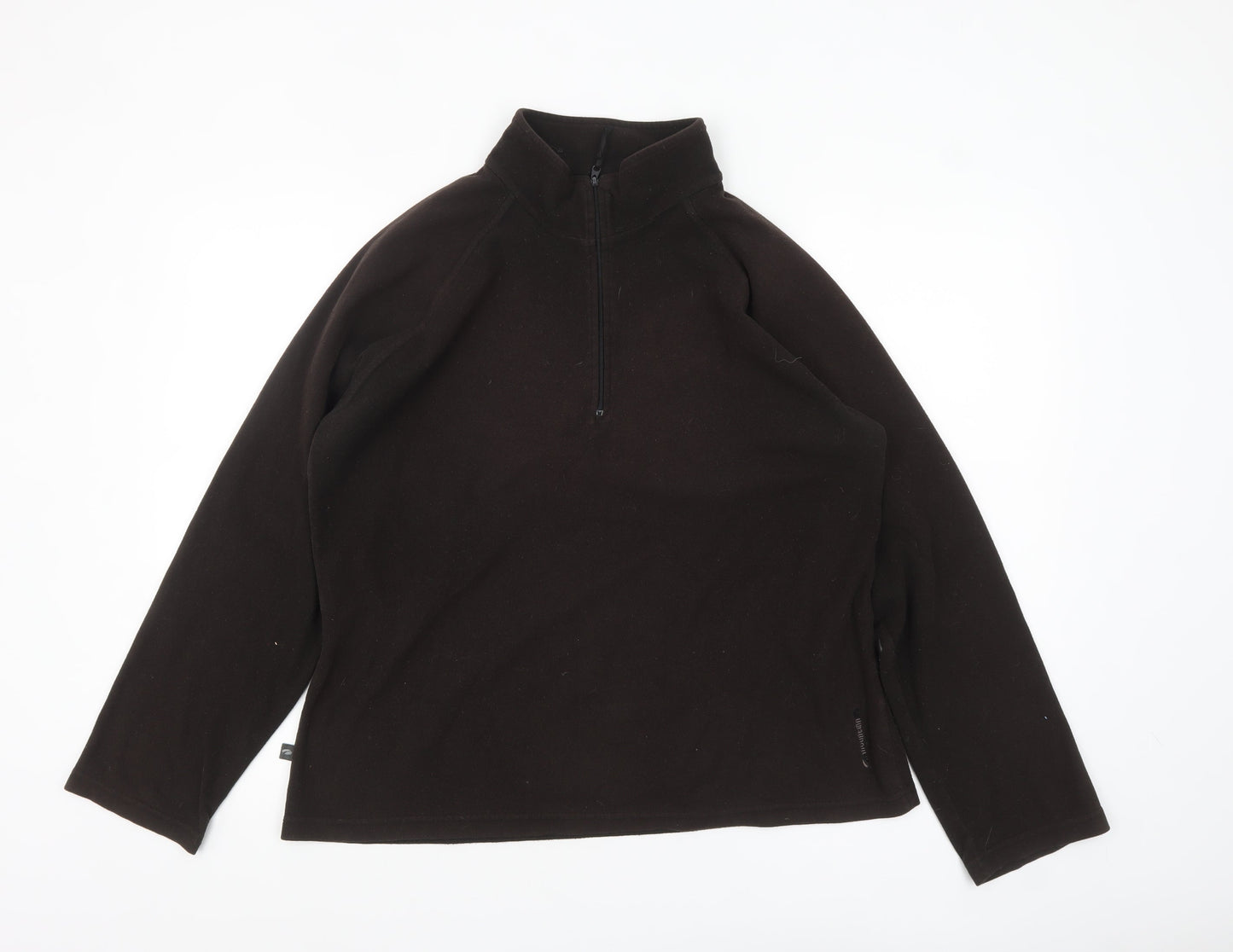 Mountainlife Men's Black Fleece 1/2 Zip Pullover Sweatshirt L