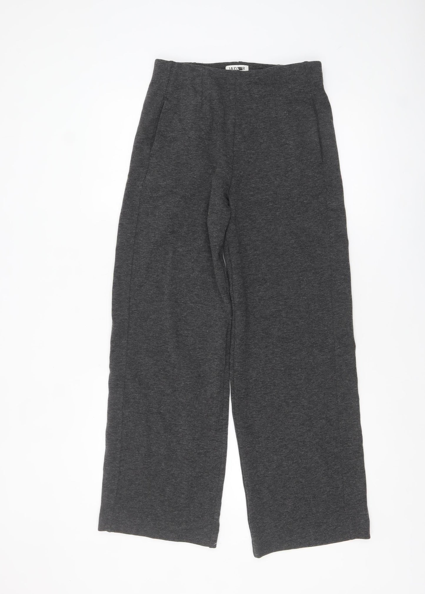 Jaeger Women’s Grey Jersey Straight Leg Trousers Size 8