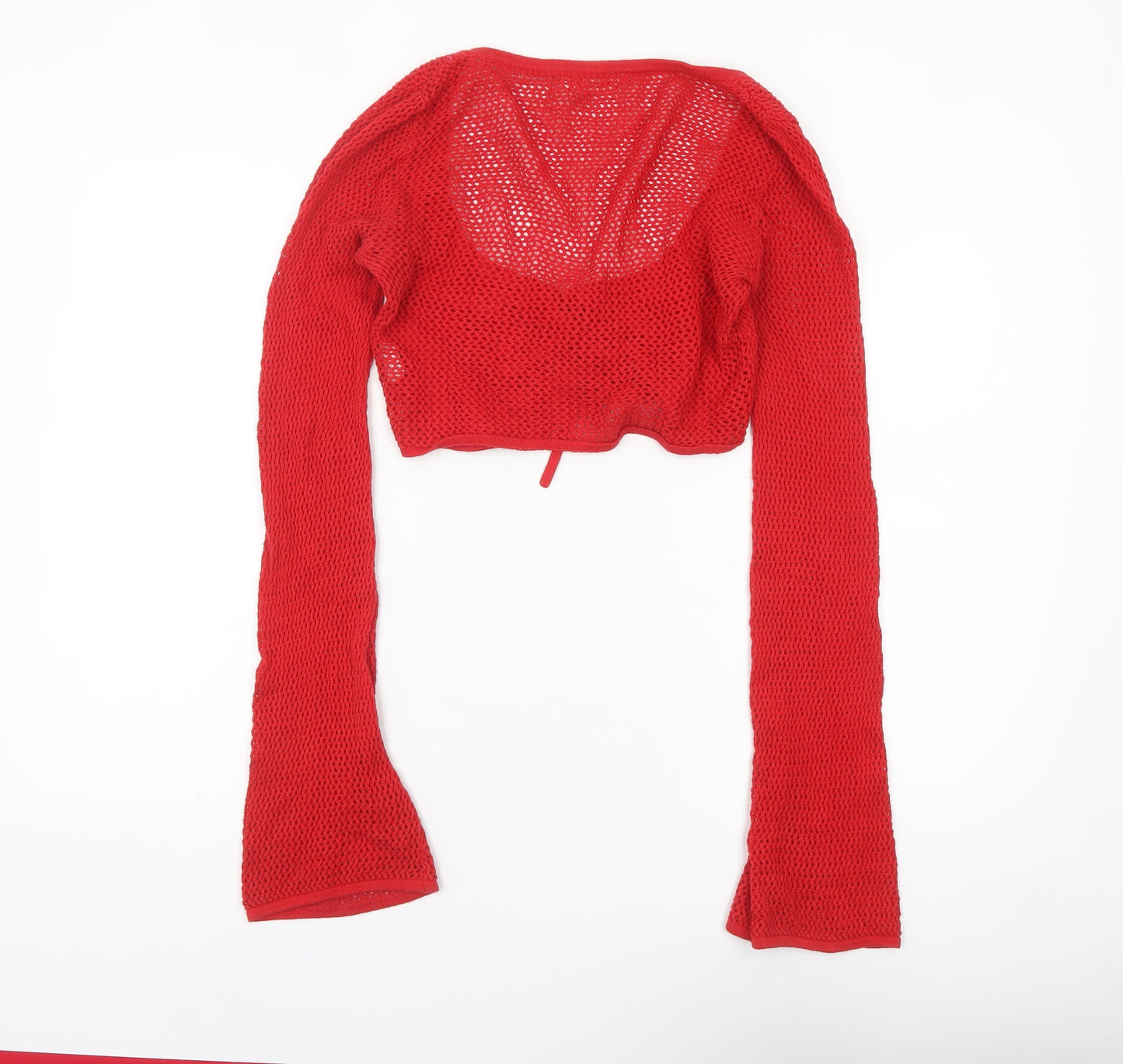 Glassons Womens Red Cotton Knit Shrug Jumper M