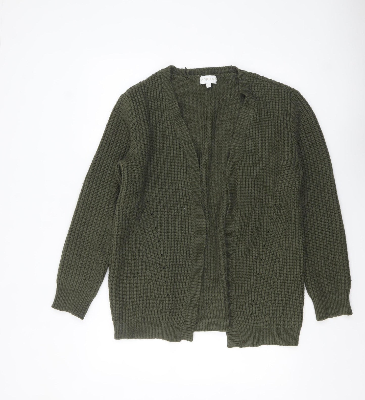 Apricot Women’s Green Long Sleeve Chunky Knit Cardigan Size 12