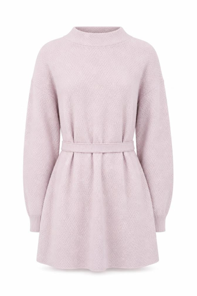 Frank & Doll Women’s Pink Belted Tunic Jumper UK 12 Cotton Knit