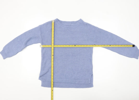 Fat Face Women's Blue Crew Neck Knit Jumper Size 10