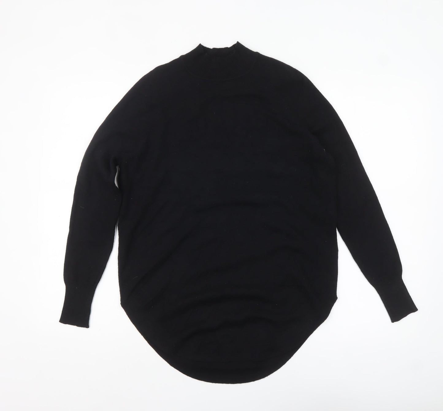 Oasis Womens Black XS Mock Neck Long Sleeve Knit Jumper
