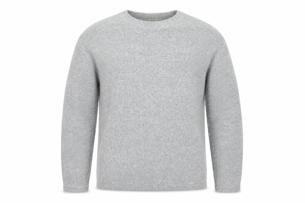Cheap Monday Men's Grey Wool Blend Crew Neck Jumper Size L