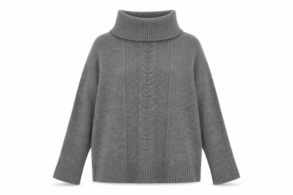 Crew Clothing Womens Grey Roll Neck Wool Blend Jumper M