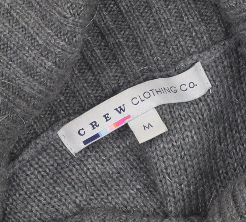 Crew Clothing Co. Womens Grey Roll Neck Wool Blend Jumper M