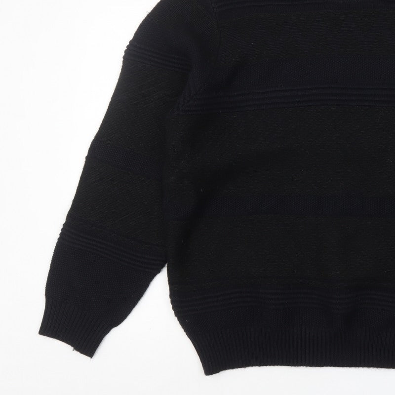 Additional view of Marks and Spencer men’s black 2xl crew neck knit jumper