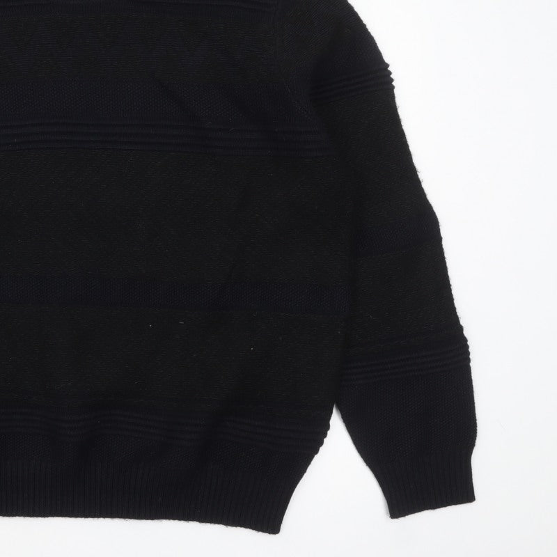 Additional view of Marks and Spencer men’s black 2xl crew neck knit jumper