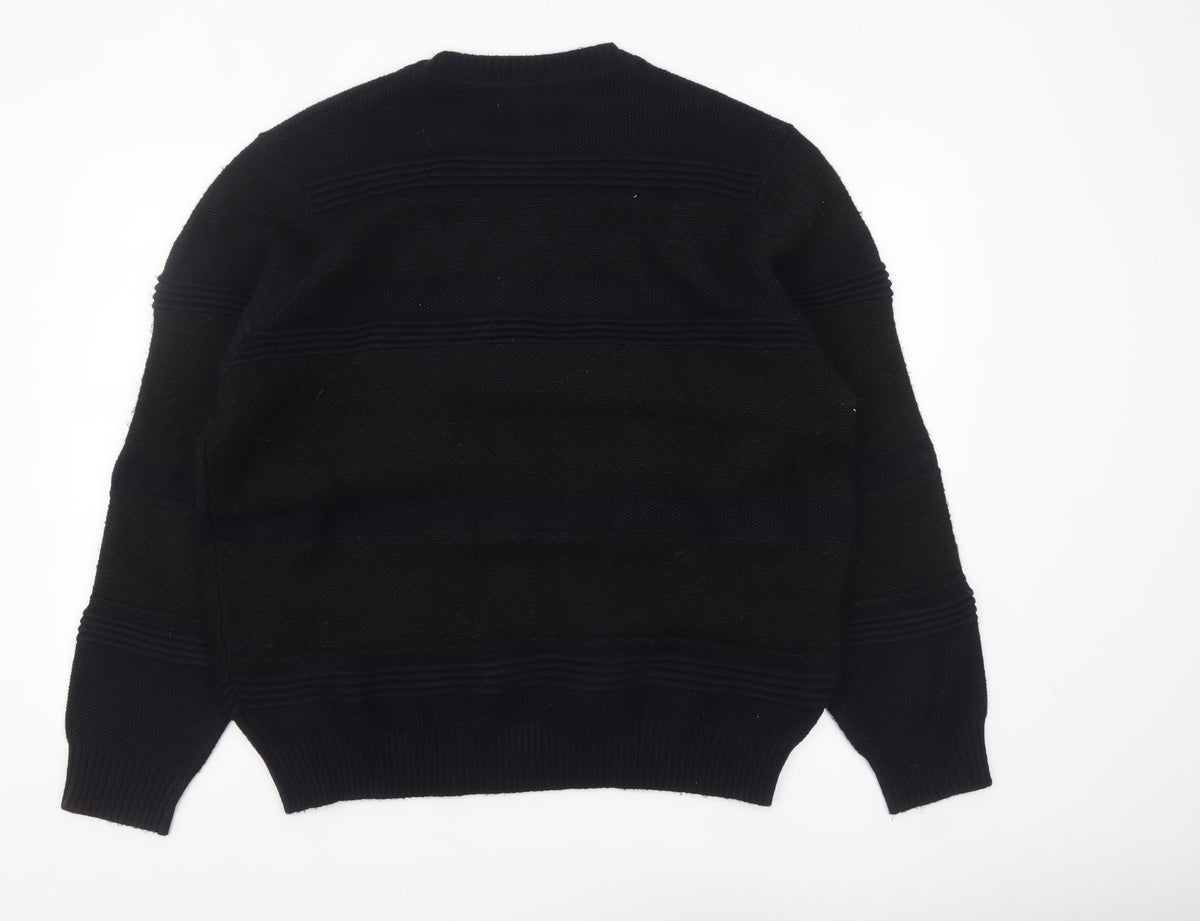 Brand and care label for Marks and Spencer men’s black 2xl crew neck knit jumper