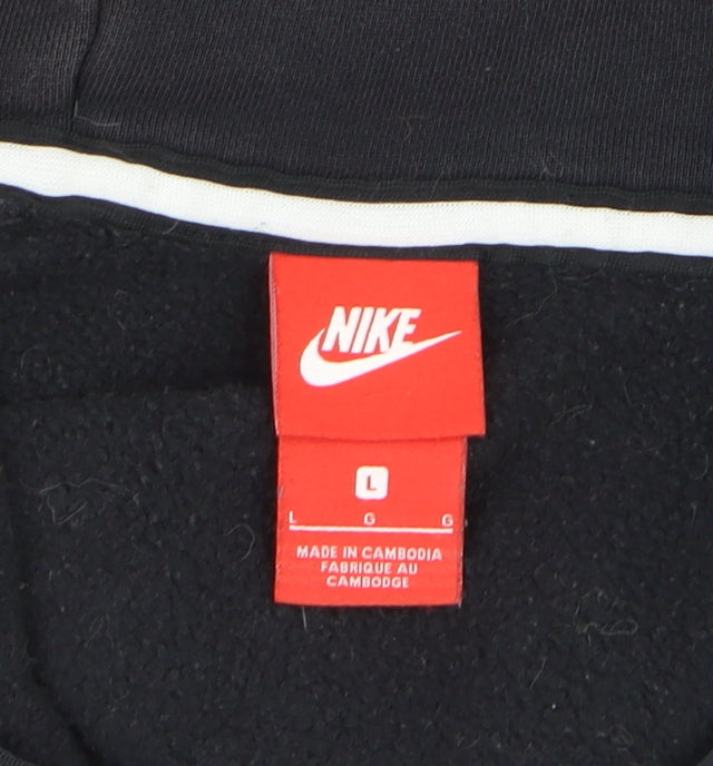 Nike Men's Black Full Zip Hoodie L Fleece Sportswear