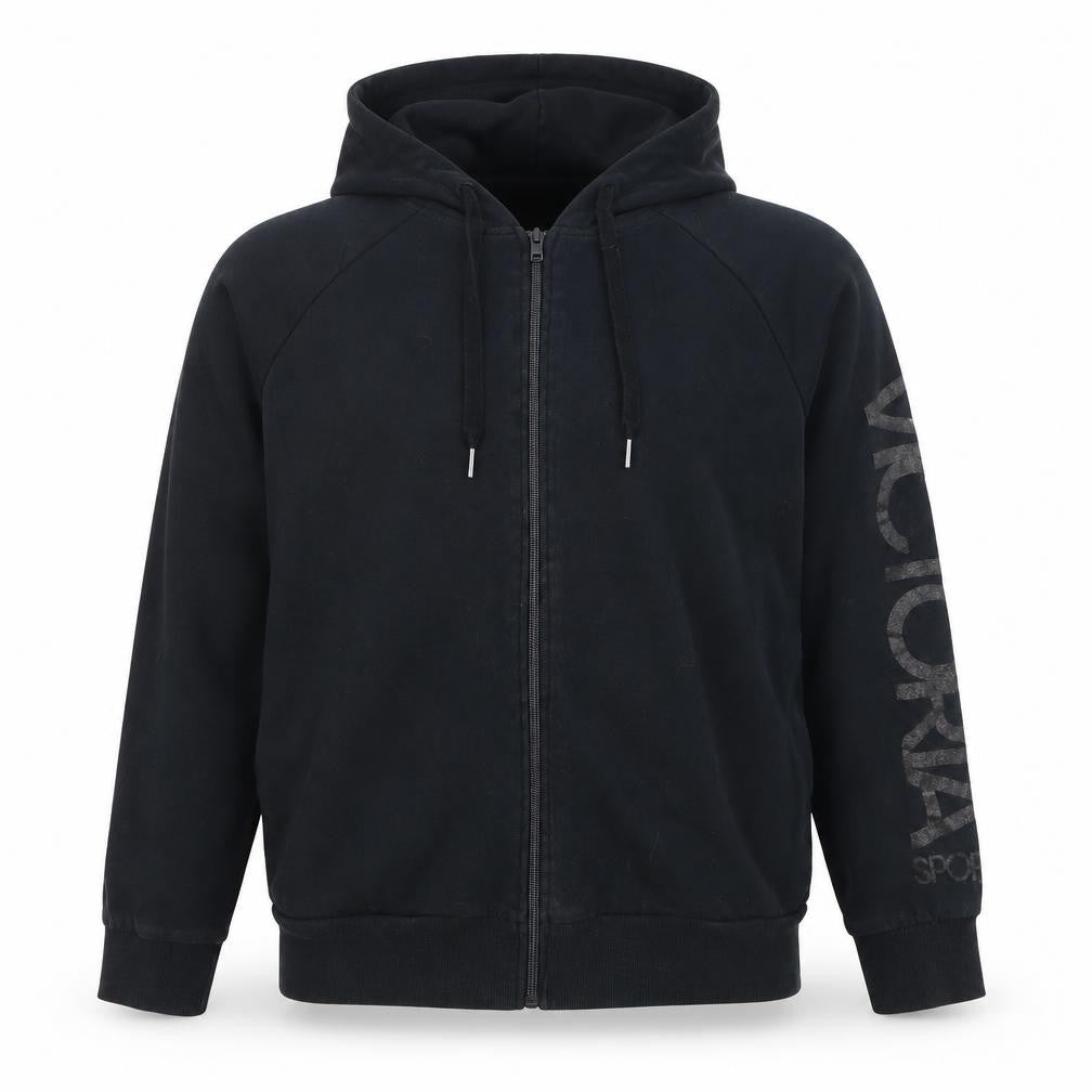 Victoria Sport Unisex Black Full Zip Hoodie S Regular Fit