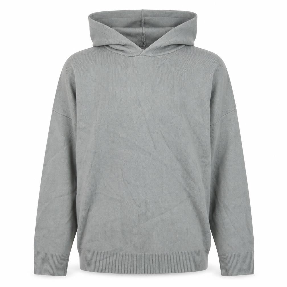 Zara Men Grey Hooded Pullover Knit Jumper Size M