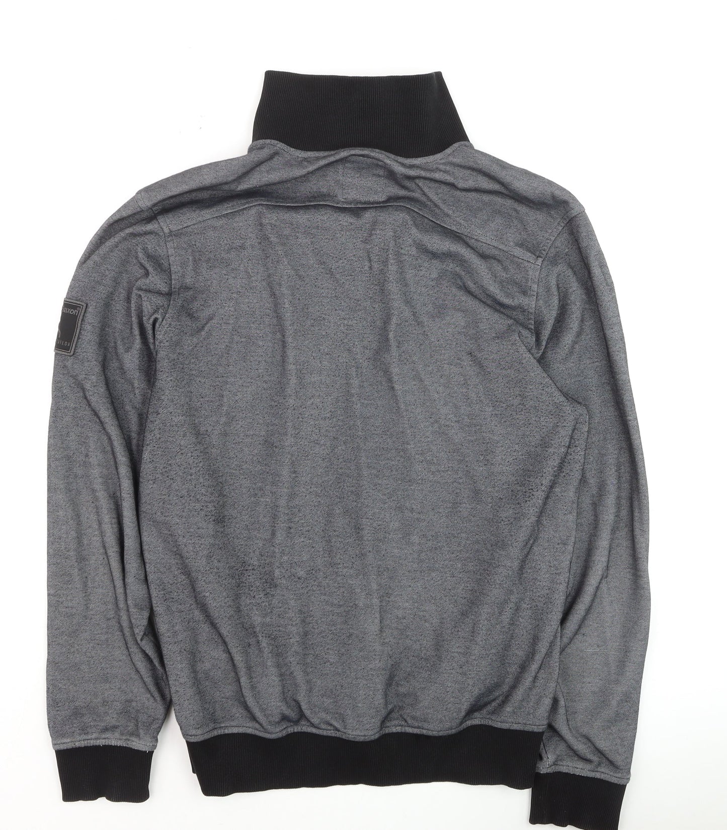 One True Saxon Men's Grey Track Jacket L Full Zip Casual Activewear