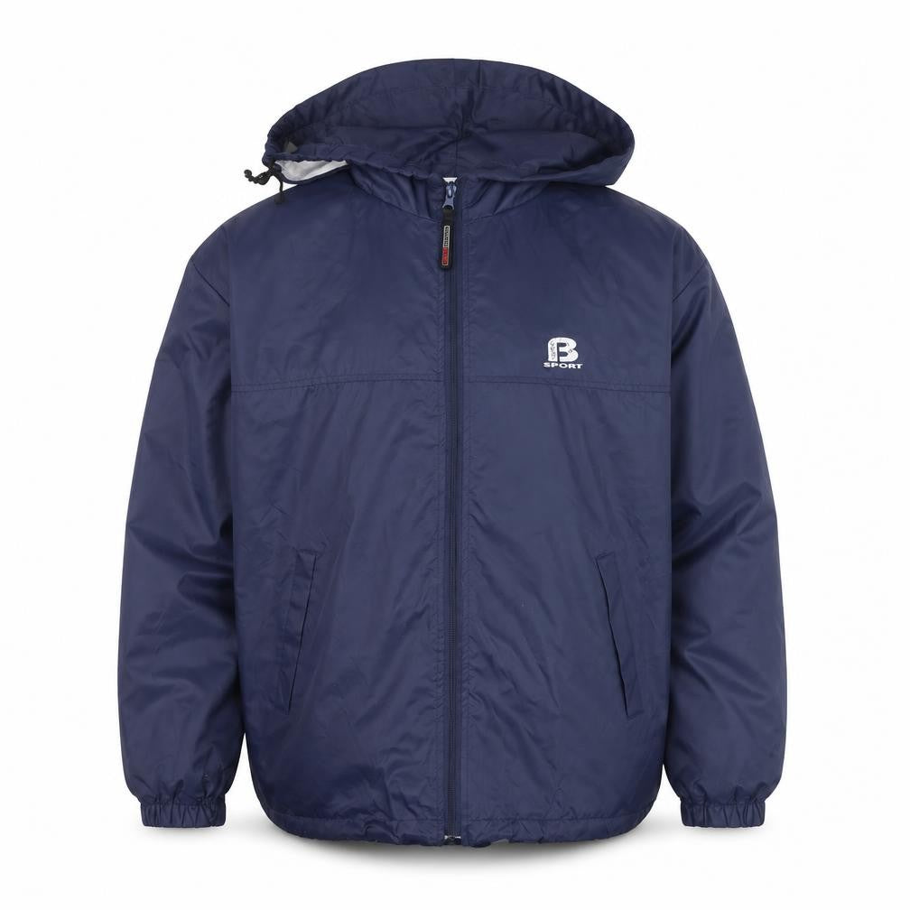 Baleno Men's Blue Hooded Windbreaker Jacket Size S Lightweight