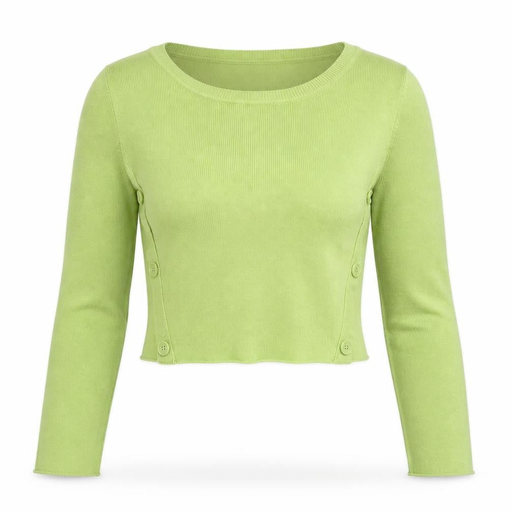 Princess Polly Womens Green Cotton Knit Cardigan L/XL