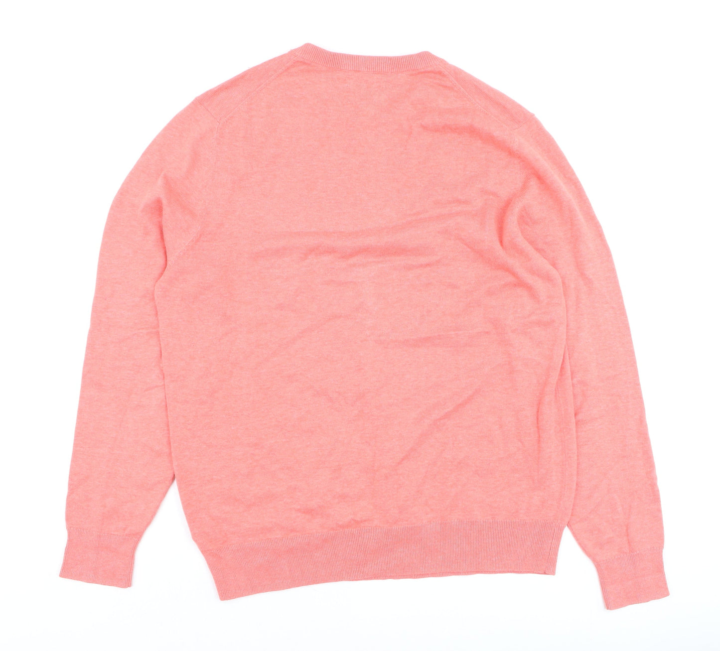 Howick Women Pink Cotton Crew Neck Jumper Size M