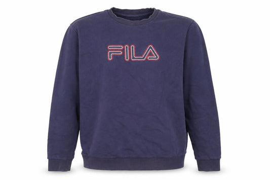 Fila Men's Blue Logo Pullover Sweatshirt Size L