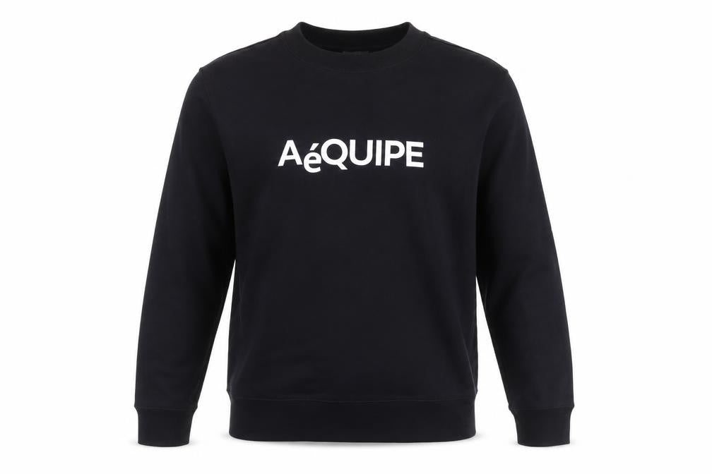 H&M Men Black Regular Fit Logo Pullover Sweatshirt M