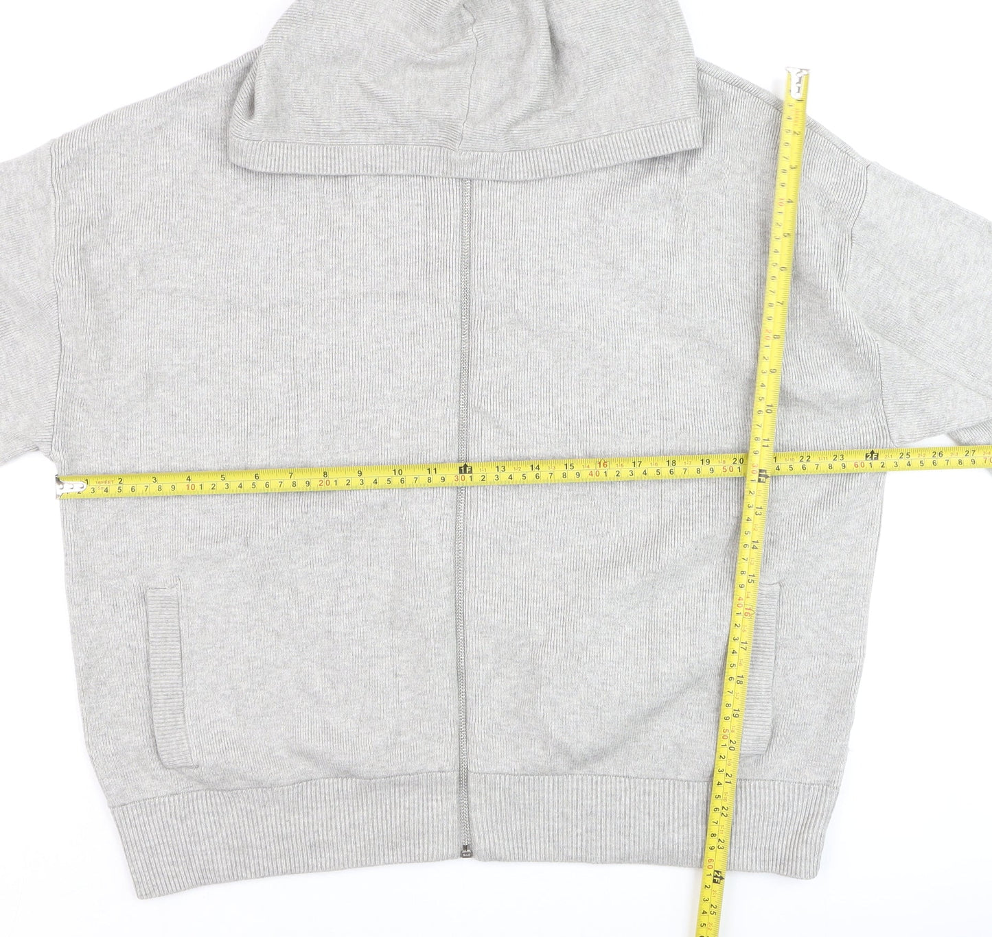 Marks and Spencer Men’s Grey XL Full Zip Cotton Hooded Jumper