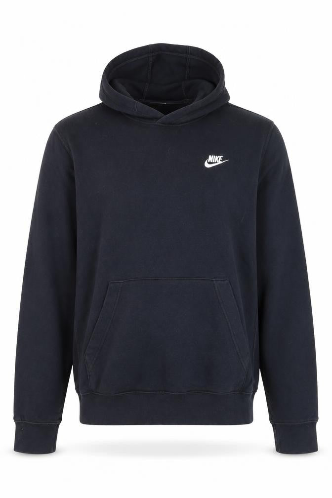 Nike Men's Black Pullover Hoodie Medium Logo Fleece Sweatshirt