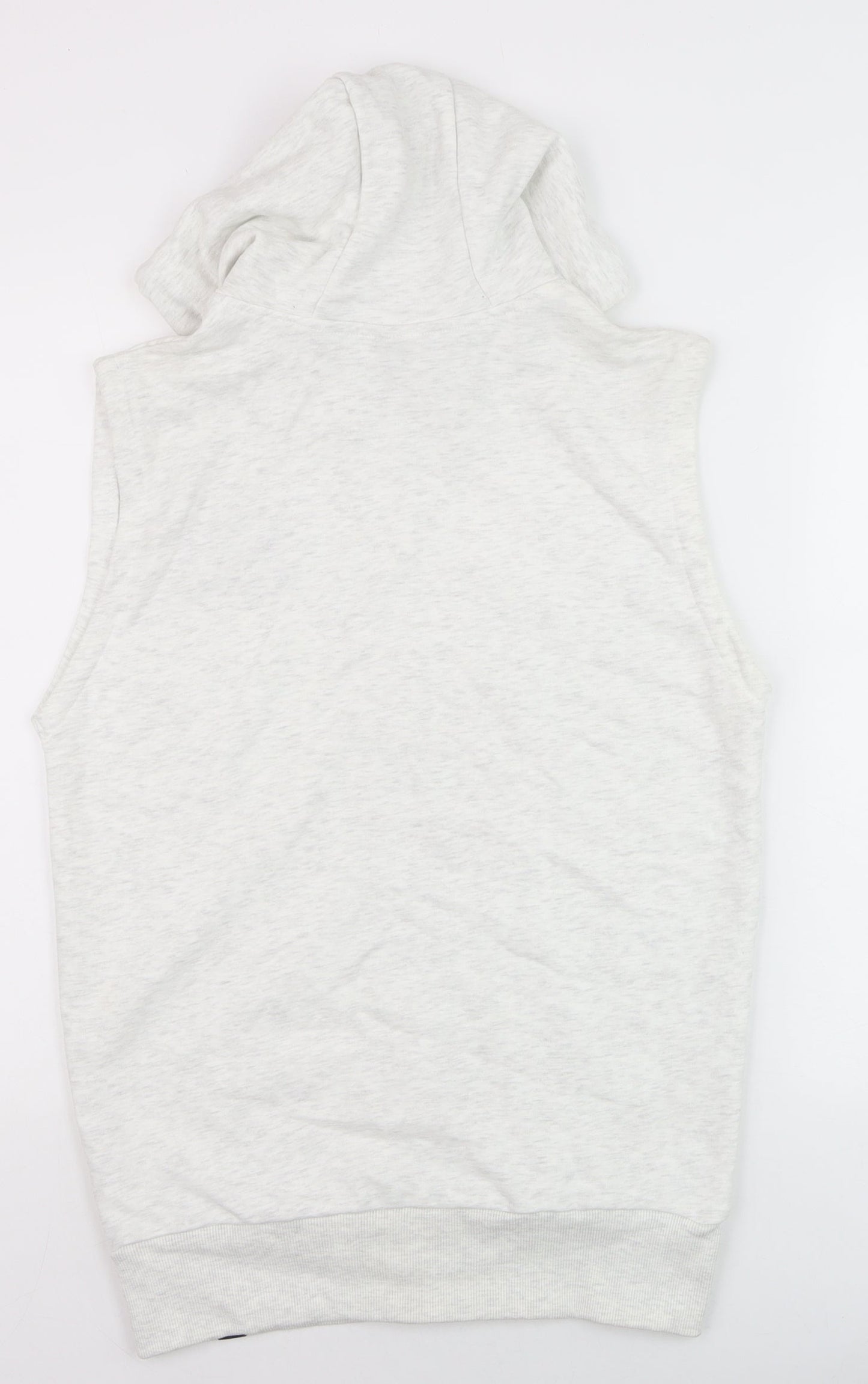 Ellesse Mens Grey Sleeveless Hooded Zip Tank Top Size S