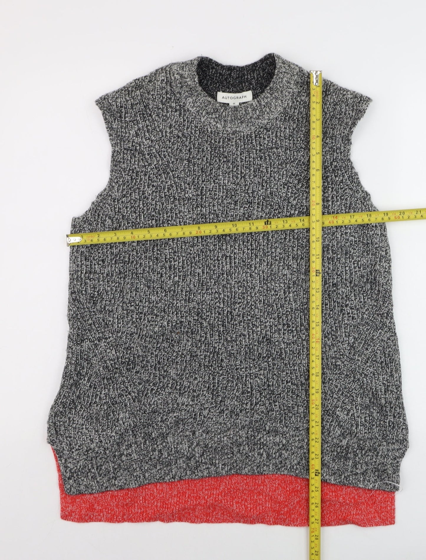 Marks and Spencer Autograph Womens Grey Sleeveless Knit Vest M