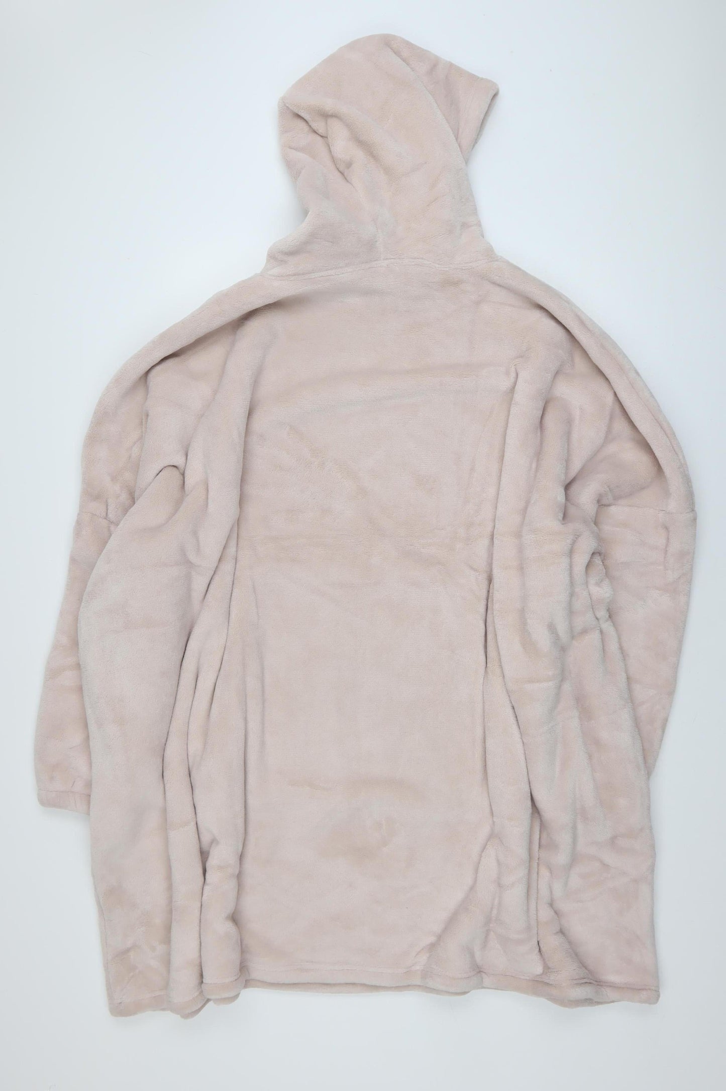 Dunelm Women’s Beige Fleece Hooded Robe One Size Winter