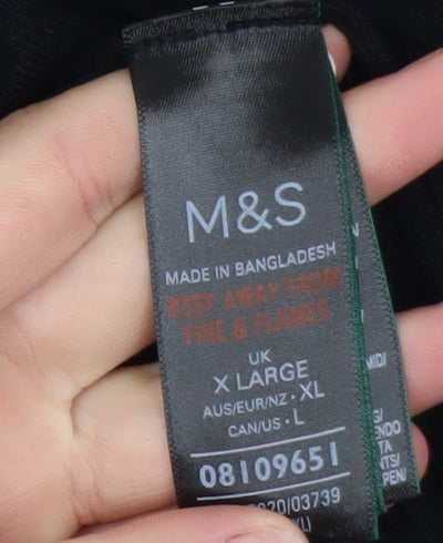 Marks and Spencer Women Black XL Open Front Cardigan Viscose Blend