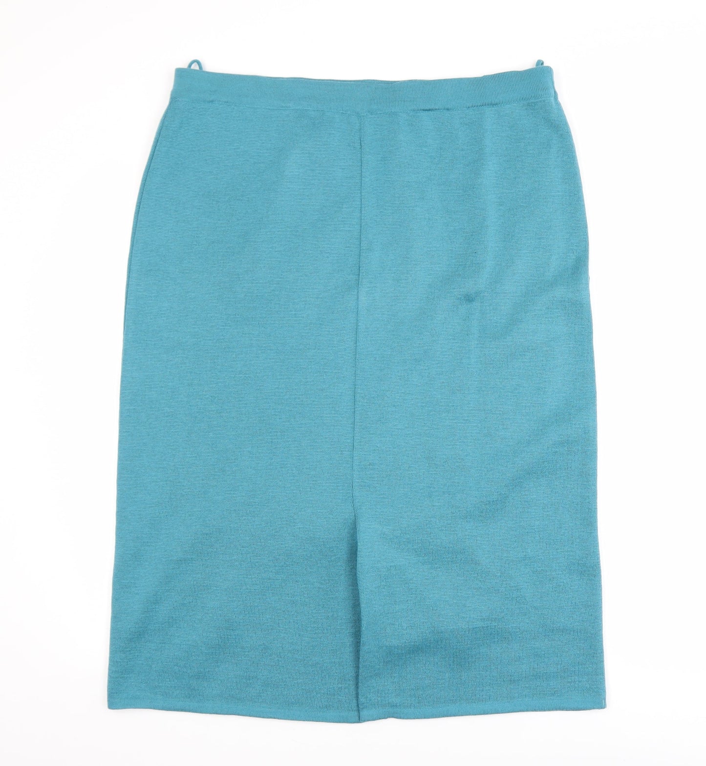 Grazia Women’s Blue Midi Wool Blend Pencil Skirt Size 18