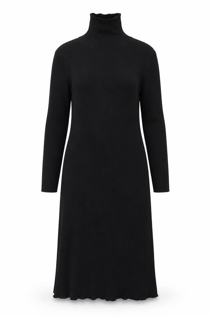 Marks and Spencer Women Black Midi Bodycon Knit Dress L