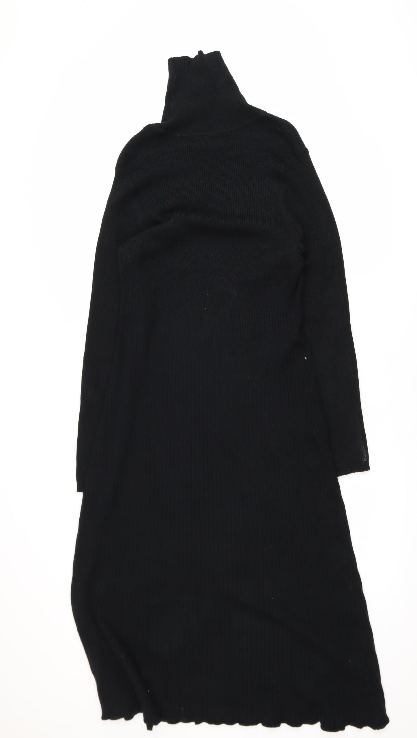Marks and Spencer Women Black Midi Bodycon Knit Dress L