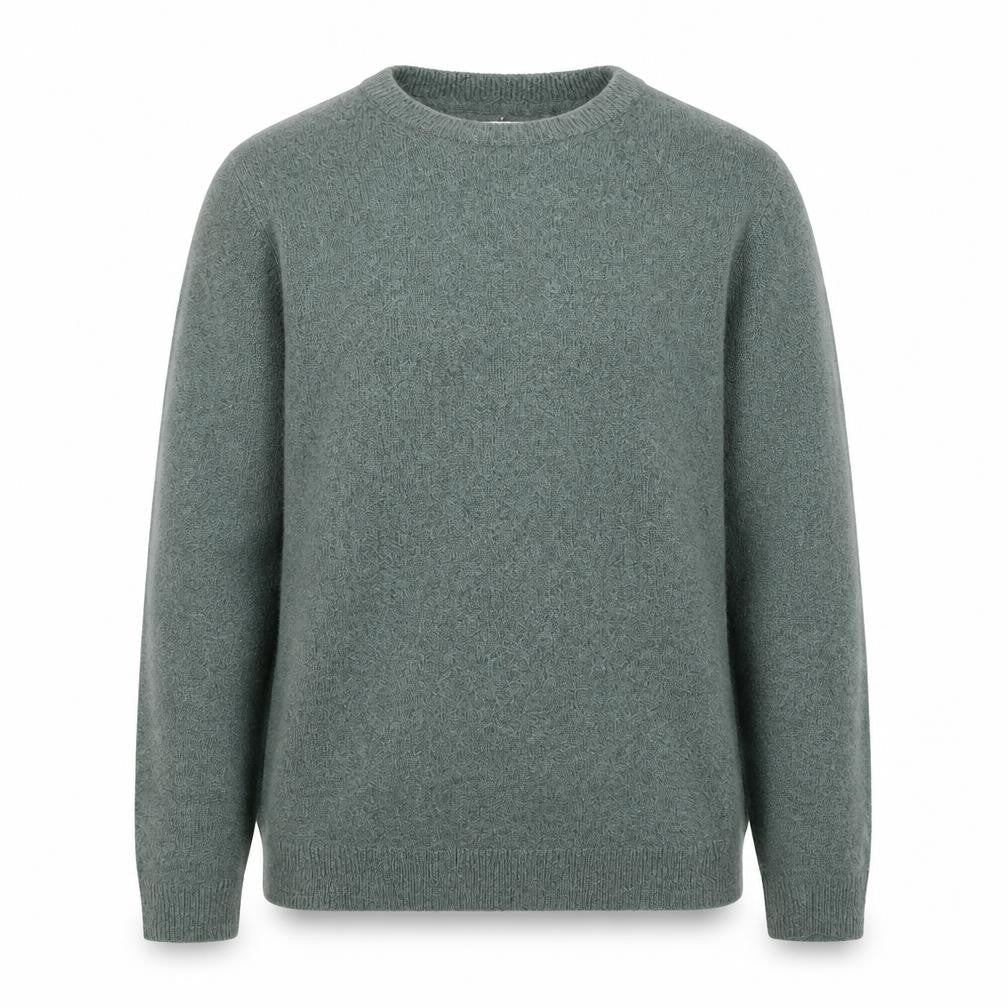 Fat Face Men's Green Wool Blend Crew Neck Pullover Jumper L
