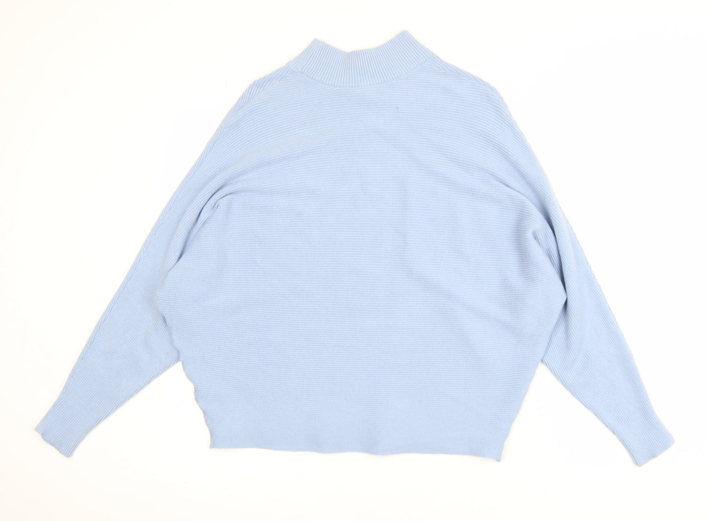 Principles Womens Blue Mock Neck Relaxed Fit Knit Jumper Size L