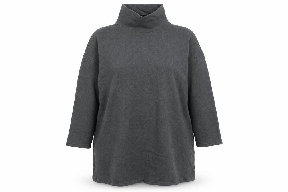 Very Womens Grey Roll Neck Tunic Knit Top Size 12