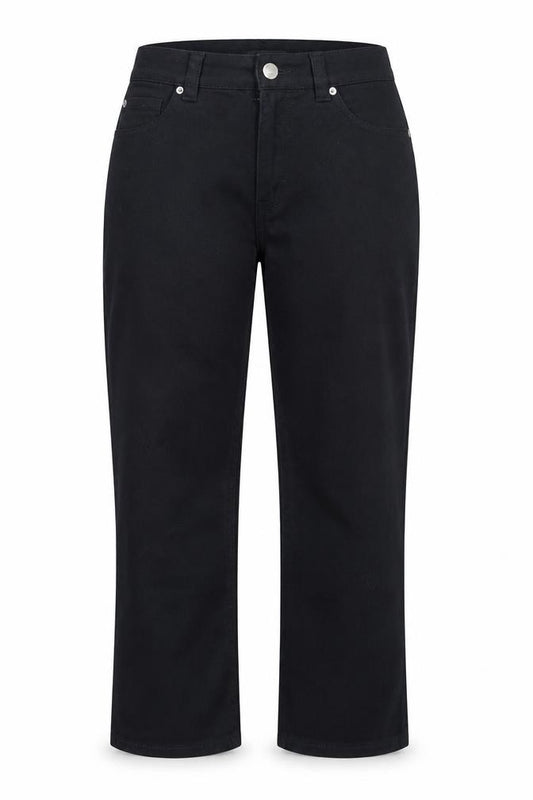 Lindex Women Black High Waist Straight Leg Stretch Jeans Size 19