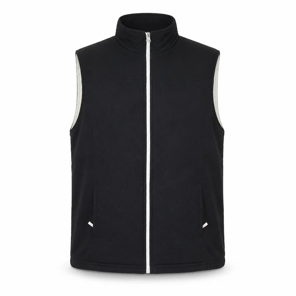 Karen Mens Scott Sport Black Fleece Lined Zip Waistcoat L Bodywarmer