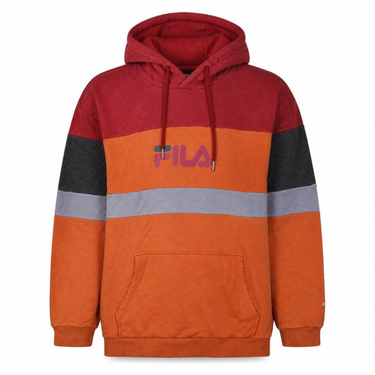 FILA Men's Multicoloured Pullover Hoodie XL Logo Sports Style
