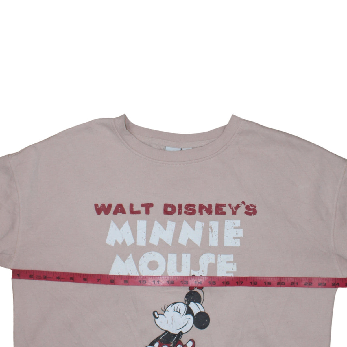 Disney Women Beige Minnie Mouse Pullover Sweatshirt L