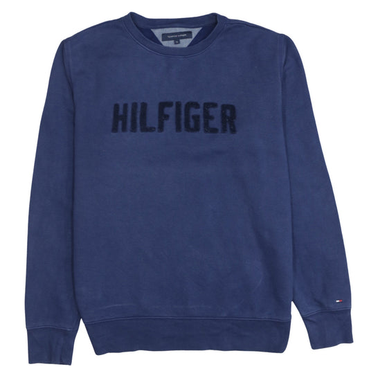 Tommy Hilfiger Men Blue XL Pullover Sweatshirt Classic Logo Crew Neck