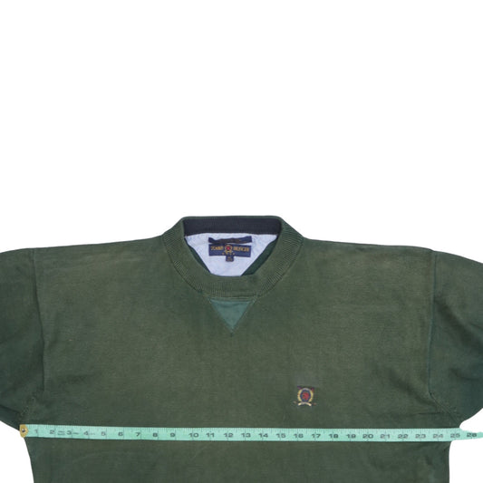 Tommy Hilfiger Mens Green Cotton Golf Pullover Jumper XL