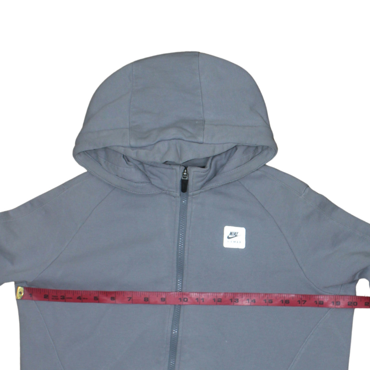 Nike Boys Grey Full Zip Hoodie Air Max 13-15 Years Hooded Sweatshirt