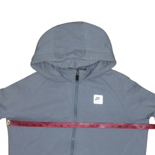 Nike Boys Grey Full Zip Hoodie Air Max 13-15 Years Hooded Sweatshirt