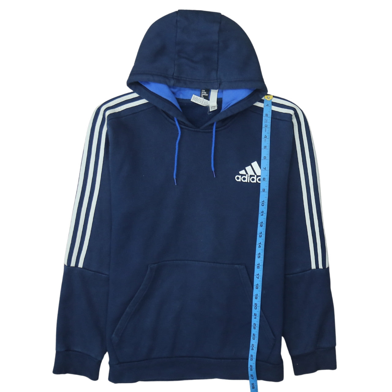 Adidas Men's Blue Pullover Hoodie L Sports Fleece Sweatshirt