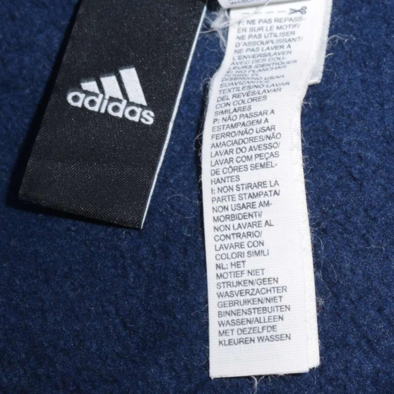 Adidas Men's Blue Pullover Hoodie L Sports Fleece Sweatshirt