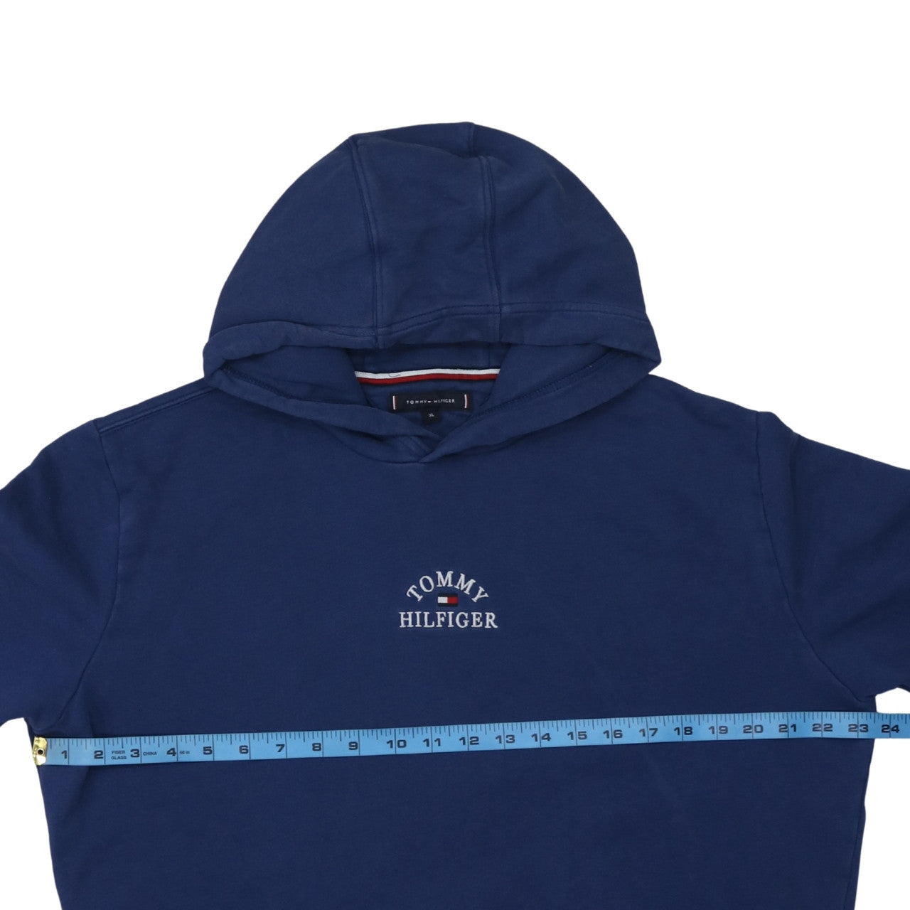 Tommy Hilfiger Men's Blue XL Pullover Hoodie Classic Embroidered Logo