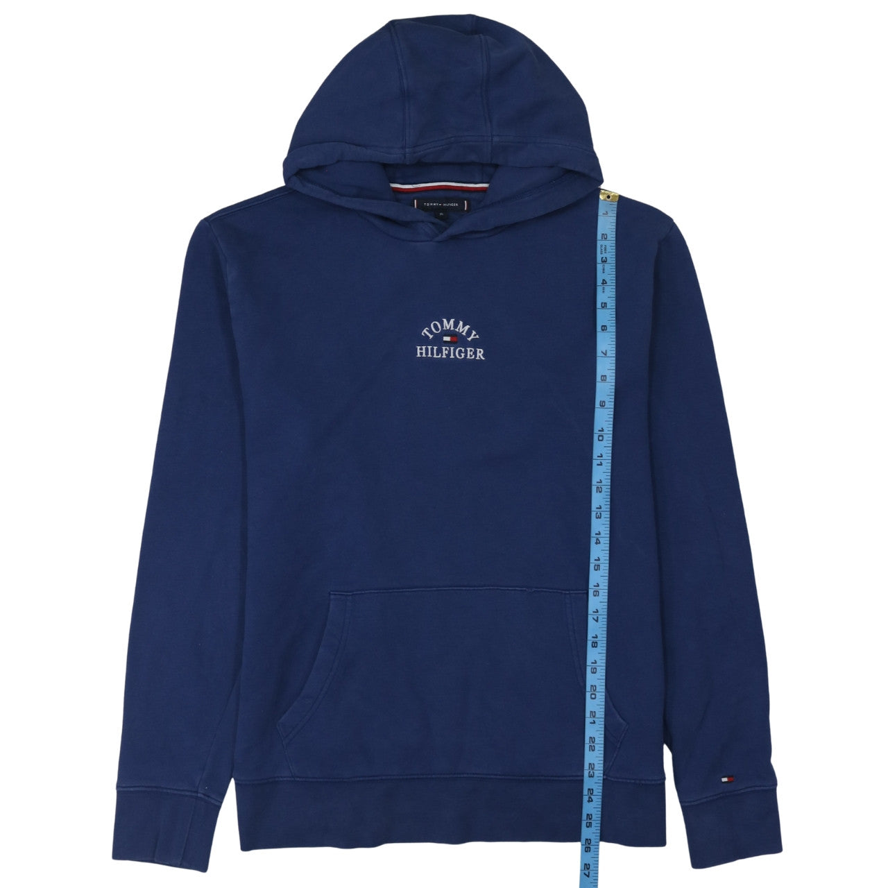 Tommy Hilfiger Men's Blue XL Pullover Hoodie Classic Embroidered Logo