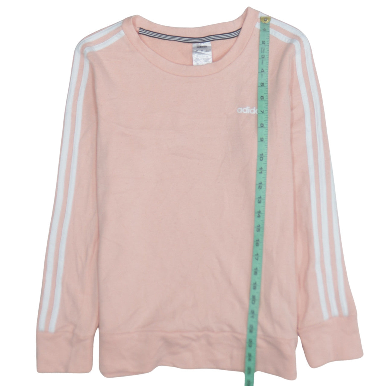 Adidas Women Pink Crew Neck Long Sleeve Pullover Sweatshirt Size 12-14