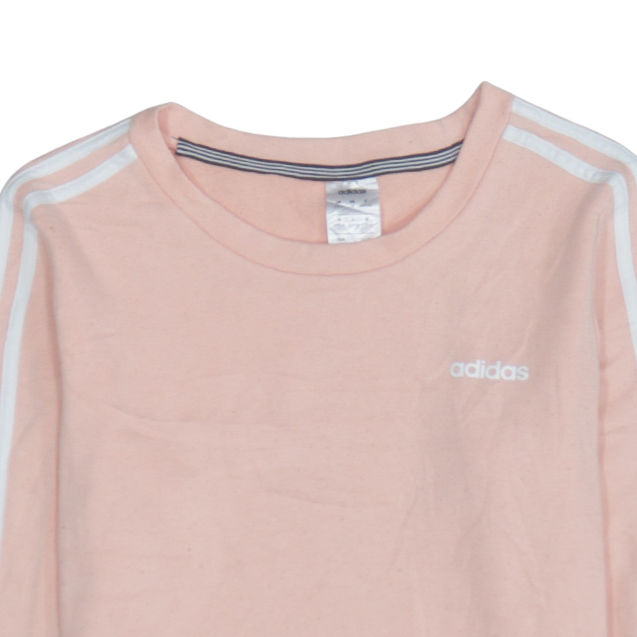 Adidas Women Pink Crew Neck Long Sleeve Pullover Sweatshirt Size 12-14