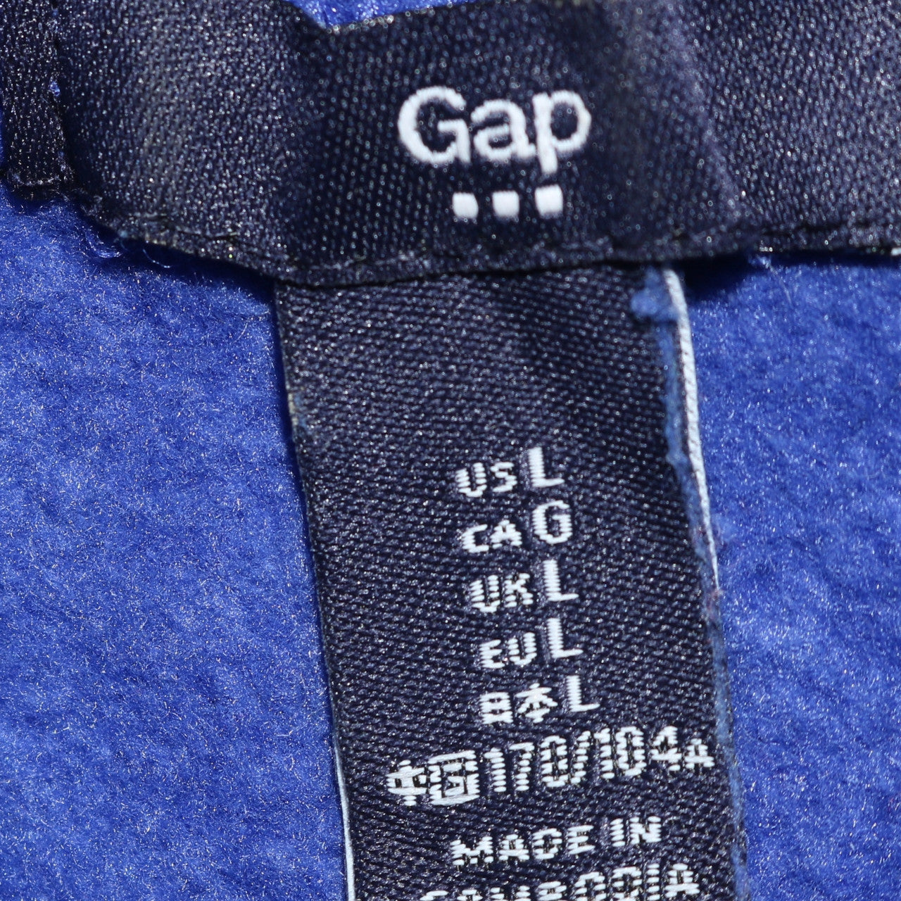 GAP Women's Blue Pullover Hoodie L Cotton Logo Casual Sweatshirt