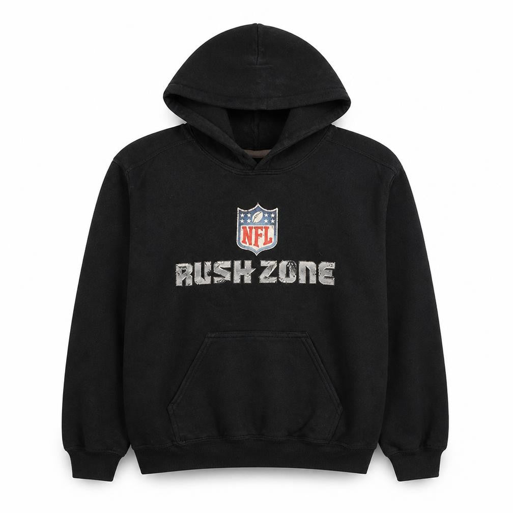 Gildan Mens Black Rush Zone NFL Graphic Pullover Hoodie Size S